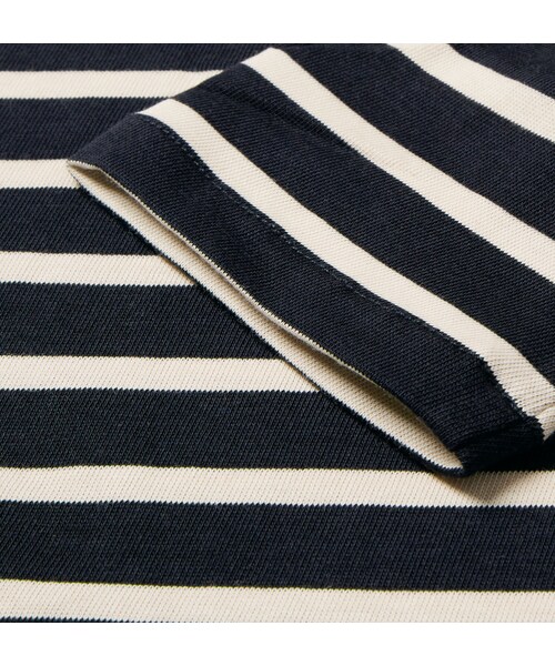 A.P.C.(アーペーセー)の「A.P.C. Slim-Fit Striped Cotton-Jersey T-Shirt(Tシャツ/カットソー・メンズ・Blue・XS/S/M/L/XL)」の4枚目の写真