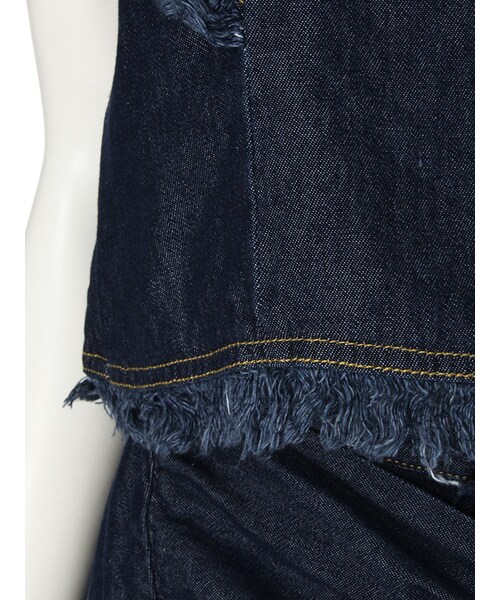 dazzlin（ダズリン）の「【sc】フリンジデニムセットアップ（ワンピース/ドレス・レディース・ホワイト/ブルー/インディゴ・S(トップス)/S(ショートパンツ)/M(トップス)/M(ショートパンツ)）」の10枚目の写真