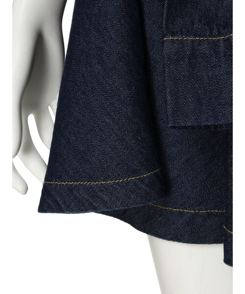 dazzlin（ダズリン）の「【sc】フリンジデニムセットアップ（ワンピース/ドレス・レディース・ホワイト/ブルー/インディゴ・S(トップス)/S(ショートパンツ)/M(トップス)/M(ショートパンツ)）」の11枚目の写真