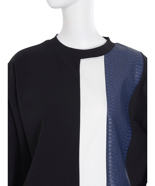 EMODA（エモダ）の「LINE MIXトップ（トップス・レディース・ホワイト/グレー/ブラック・F）」の8枚目の写真