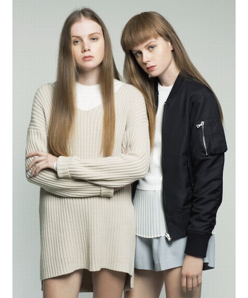 EMODA（エモダ）の「ギャザーバルキーフォームMA-1（ジャケット/アウター・レディース・ホワイト/ブラック/カーキ・S/M）」の6枚目の写真