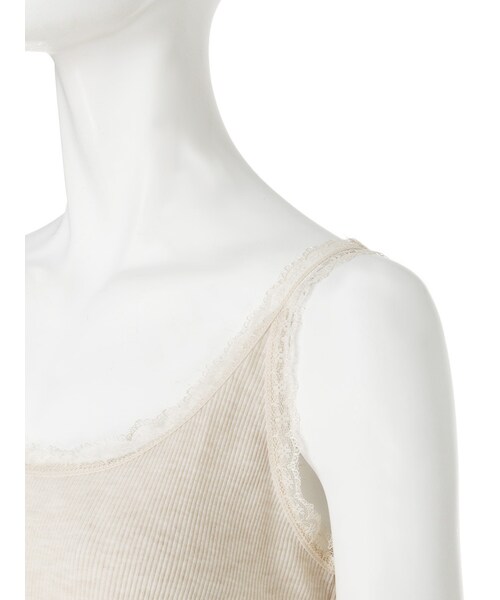 Ungrid（アングリッド）の「レースコンビテレコキャミ（トップス・レディース・オフホワイト/グレー・F）」の8枚目の写真