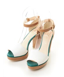 31 Sons de mode | バイカラーストラップサンダル(シューズ)