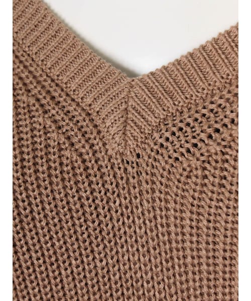 31 Sons de mode（トランテアン　ソン　ドゥ　モード）の「アゼＶネックロングプルオーバー（トップス・レディース・ライトグリーン/キャメル/オフホワイト・36）」の10枚目の写真