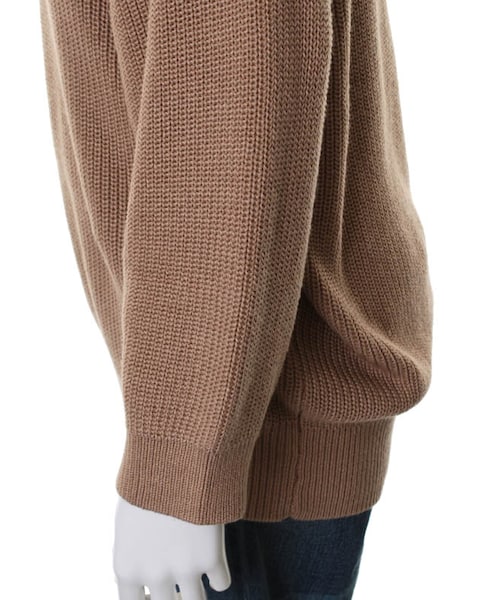 31 Sons de mode（トランテアン　ソン　ドゥ　モード）の「アゼＶネックロングプルオーバー（トップス・レディース・ライトグリーン/キャメル/オフホワイト・36）」の9枚目の写真