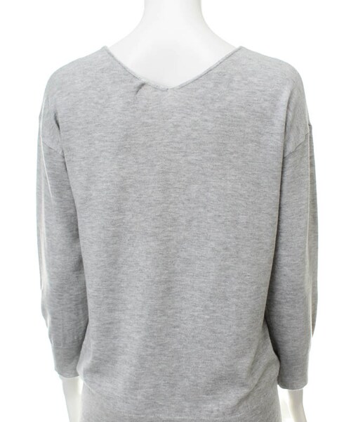 31 Sons de mode（トランテアン　ソン　ドゥ　モード）の「12GレーヨンストレッチＶネックプルオーバー7分袖（トップス・レディース・ラベンダー/ベージュ/オフホワイト/ライトグレー・36）」の10枚目の写真