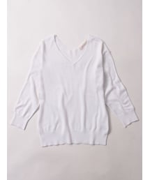 31 Sons de mode | 12GレーヨンストレッチＶネックプルオーバー7分袖(トップス)