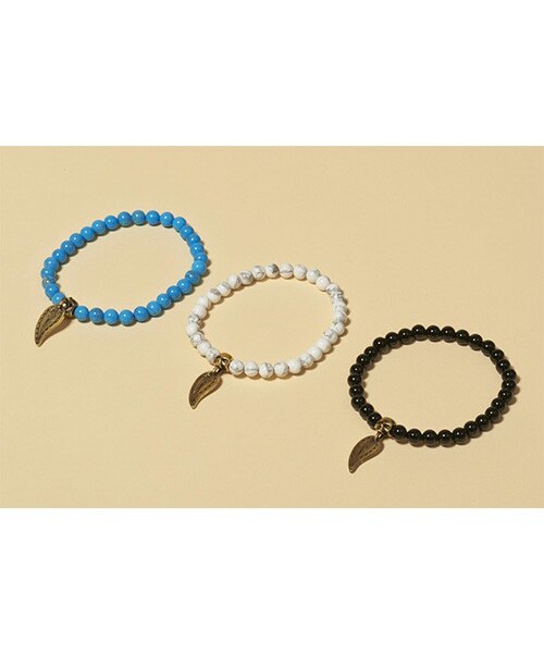 Subciety（サブサエティ）の「JAM HOME MADE×Subciety STONE BRACELET（アクセサリー・メンズ・WHITE/BLACK）」の3枚目の写真