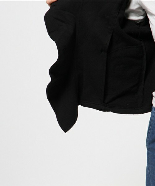 gomme（ゴム）の「フードフリルJKT（その他アウター・レディース・ブラック/ブラック×グレー/ネイビー・MEDIUM）」の12枚目の写真