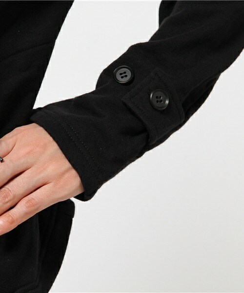 gomme（ゴム）の「フードフリルJKT（その他アウター・レディース・ブラック/ブラック×グレー/ネイビー・MEDIUM）」の9枚目の写真