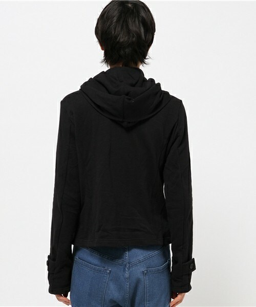 gomme（ゴム）の「フードフリルJKT（その他アウター・レディース・ブラック/ブラック×グレー/ネイビー・MEDIUM）」の6枚目の写真