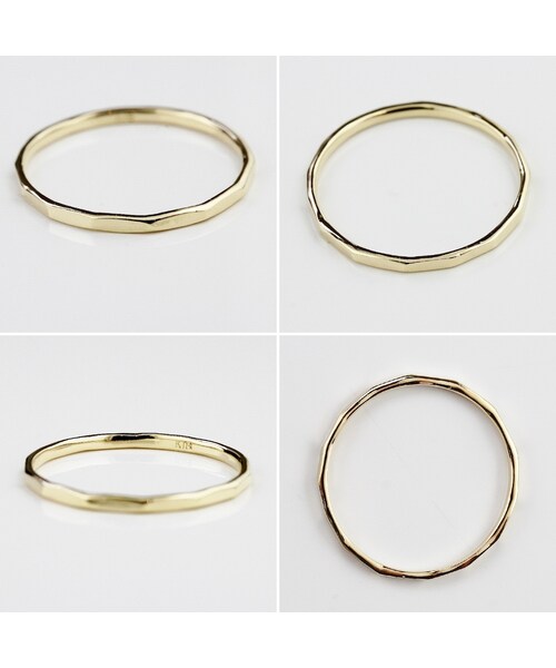 two ply（トゥープライ）の「トゥー プライ 543 ハンマー ツチ目 リング（リング・レディース・ゴールド・マイナス号サイズから）」の2枚目の写真