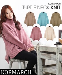 KORMARCH | ケーブルオフタートル/ニット(ニット/セーター)