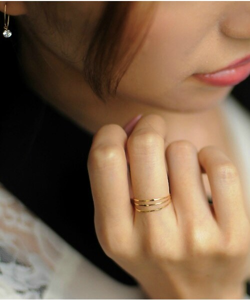 les desseins de DIEU（レデッサンドゥデュー）の「ソリッド ゴールド 金線 3本セット リング（リング・レディース・ゴールド・6号～13号）」の6枚目の写真