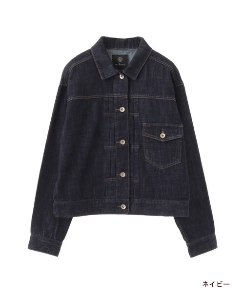 w closet（ダブルクローゼット）の「10ozデニムGジャン（ジャケット/アウター・レディース・ブルー/ネイビー・FREE）」の2枚目の写真
