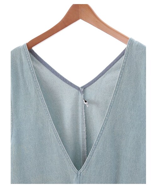 SEVENDAYS=SUNDAY(セブンデイズサンデイ)の「【先行受注】デニムサロペット(オールインワン・サロペット・インディゴ/ライトインディゴ・F)」の7枚目の写真