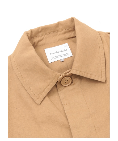 SEVENDAYS=SUNDAY（セブンデイズサンデイ）の「【先行受注】Men's 綿ツイル ステンカラーコート（ジャケット/アウター・ベージュ/カーキ/ネイビー・S/M/L）」の5枚目の写真