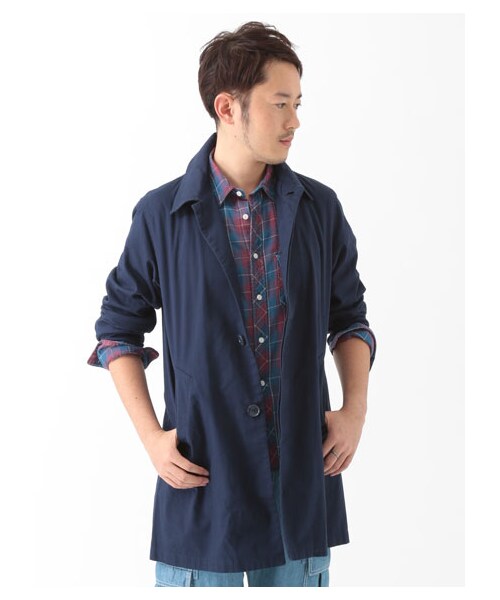 SEVENDAYS=SUNDAY（セブンデイズサンデイ）の「【先行受注】Men's 綿ツイル ステンカラーコート（ジャケット/アウター・ベージュ/カーキ/ネイビー・S/M/L）」の4枚目の写真