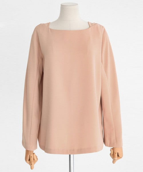 DHOLIC（ディーホリック）の「スクエアーネックゆったりブラウス（シャツ/ブラウス・レディース・ホワイトアイボリー/ブラック/アプリコット・FREE）」の3枚目の写真