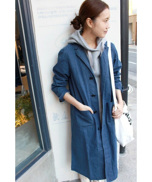 SLOBE IENAスローブイエナ　デニム　ロング　スプリングコート　ジャケット SLOBE IENA（スローブイエナ）の「《予約》LE DENIM C/L バフコート