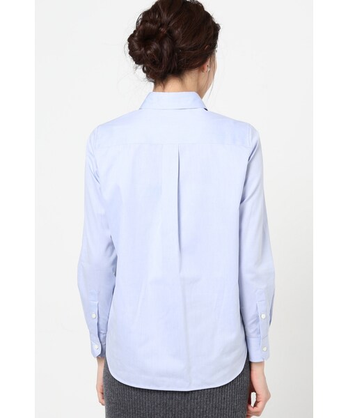 La TOTALITE（ラトータリテ）の「SOKTASスタンダードシャツ（トップス・ホワイト/ネイビー B/ブルー A・36/38/40）」の9枚目の写真