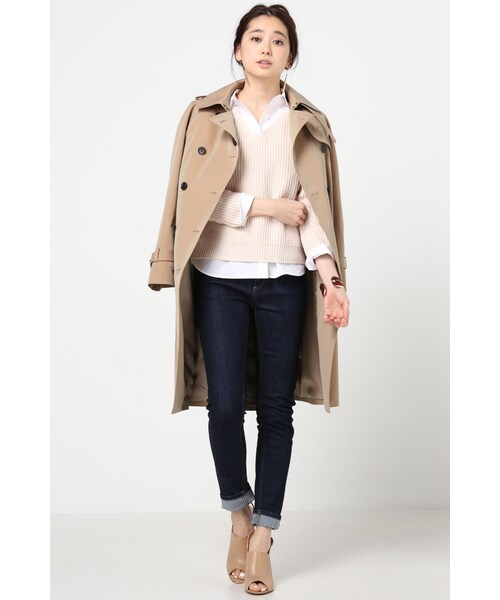 La TOTALITE（ラトータリテ）の「SOKTASスタンダードシャツ（トップス・ホワイト/ネイビー B/ブルー A・36/38/40）」の4枚目の写真