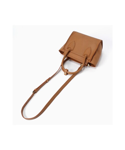 La TOTALITE（ラトータリテ）の「REGALO 2WAYミニトート◆（バッグ・キャメル/ネイビー・フリー）」の5枚目の写真