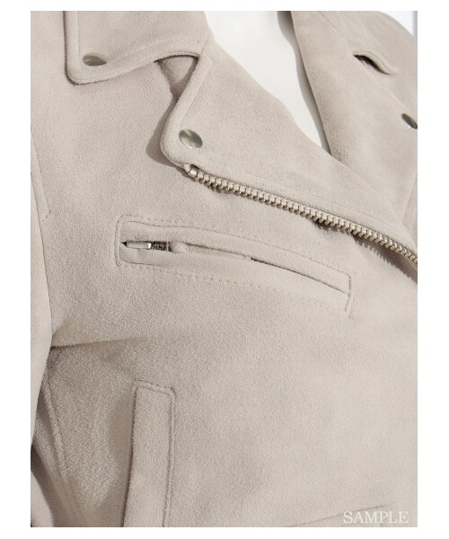 SNIDEL（スナイデル）の「リアルレザーライダース（ライダースジャケット・レディース・IVR/BEG/BLK・0/1）」の7枚目の写真