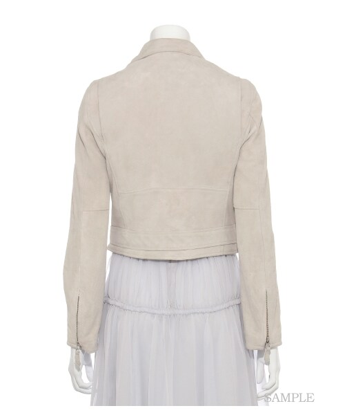 SNIDEL（スナイデル）の「リアルレザーライダース（ライダースジャケット・レディース・IVR/BEG/BLK・0/1）」の5枚目の写真