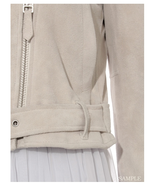 SNIDEL（スナイデル）の「リアルレザーライダース（ライダースジャケット・レディース・IVR/BEG/BLK・0/1）」の9枚目の写真