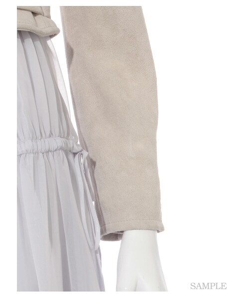 SNIDEL（スナイデル）の「リアルレザーライダース（ライダースジャケット・レディース・IVR/BEG/BLK・0/1）」の10枚目の写真