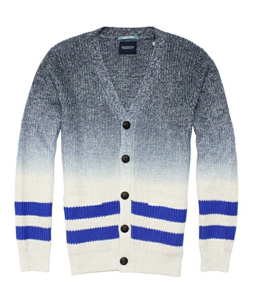 SCOTCH & SODA(スコッチ アンド ソーダ)の「COLLEGE CARDIGAN KNIT DESSIN A(カーディガン/ボレロ・メンズ・DESSIN A・S.M.L)」の1枚目の写真
