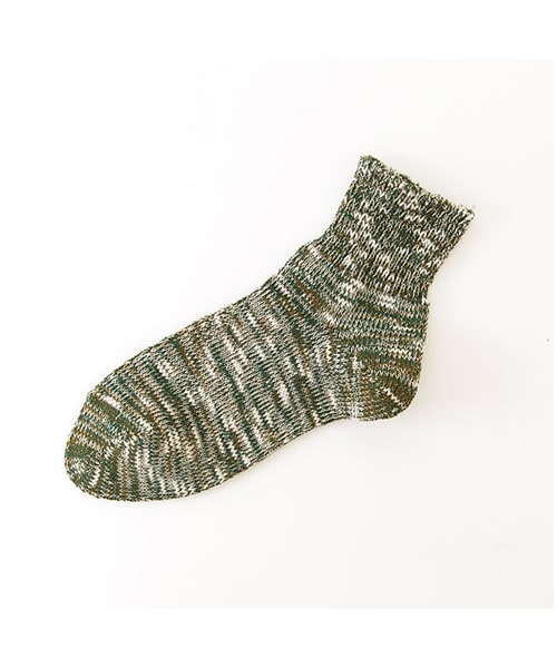 靴下屋（クツシタヤ）の「ゴム長ミックスベタショートソックス（ソックス・靴下・レディース・シルバーグレー/チャコールモク/モカチャ/アカ/ダークグリーン/インディゴブルー・22.0～24.0cm）」の3枚目の写真