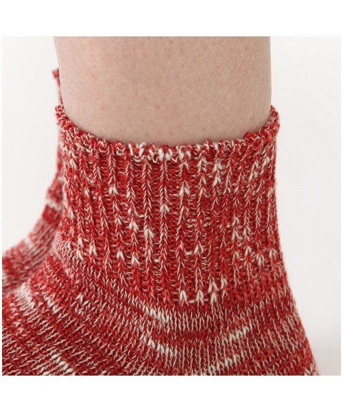 靴下屋（クツシタヤ）の「ゴム長ミックスベタショートソックス（ソックス・靴下・レディース・シルバーグレー/チャコールモク/モカチャ/アカ/ダークグリーン/インディゴブルー・22.0～24.0cm）」の11枚目の写真