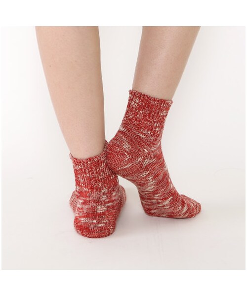 靴下屋（クツシタヤ）の「ゴム長ミックスベタショートソックス（ソックス・靴下・レディース・シルバーグレー/チャコールモク/モカチャ/アカ/ダークグリーン/インディゴブルー・22.0～24.0cm）」の10枚目の写真