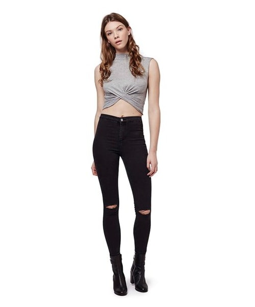 Moto 'Joni' Ripped High Rise Skinny Jeans