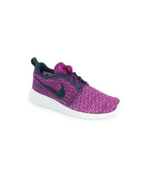 NIKE(ナイキ)の「Nike FlyKnit Roshe Run Sneaker (Women)(スニーカー・レディース・Purple/Red・Regular 10 M/Regular 5.5 M/Regular 6 M/Regular 6.5 M/Regular 7 M/Regular 7.5 M/Regular 8 M/Regular 8.5 M/Regular 9 M/Regular 9.5 M)」の1枚目の写真