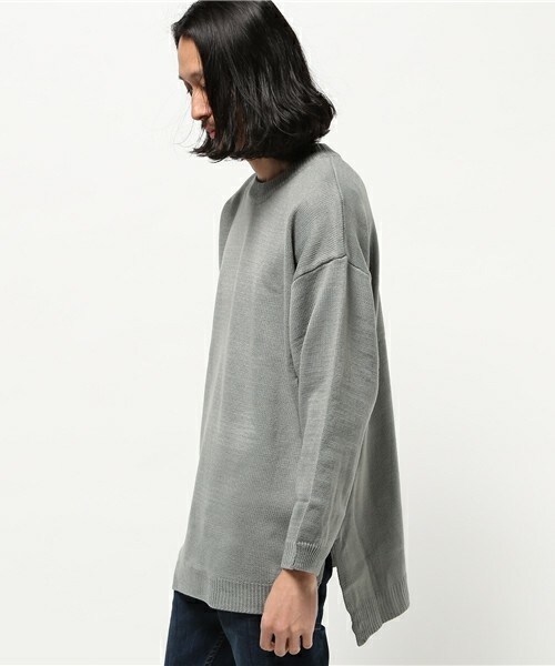 unrelaxing（アンリラクシング）の「サイドスリットプルオーバービッグサイズニット（ニット/セーター・メンズ・ブラック/グレー・FREE）」の19枚目の写真