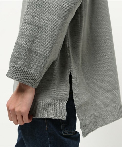 unrelaxing（アンリラクシング）の「サイドスリットプルオーバービッグサイズニット（ニット/セーター・メンズ・ブラック/グレー・FREE）」の21枚目の写真