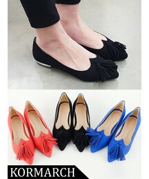 KORMARCH | ポインテッドトゥオペラタッセルパンプス(パンプス)