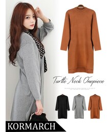 KORMARCH | タートルニットロングワンピース(ワンピース)