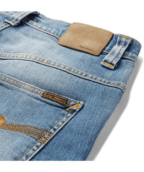 Nudie Jeans(ヌーディージーンズ)の「Nudie Jeans Thin Finn Slim-Fit Washed Organic Stretch-Denim Jeans(デニムパンツ・メンズ・Blue・30W 32L/31W 32L/33W 32L/34W 32L/36W 32L/38W 32L/34W 34L/36W 34L)」の7枚目の写真