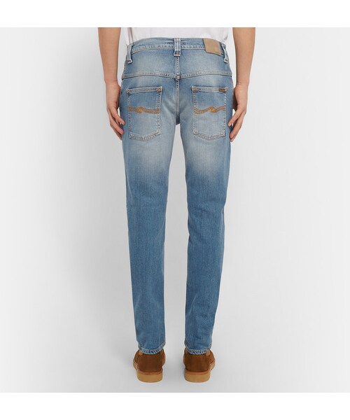 Nudie Jeans(ヌーディージーンズ)の「Nudie Jeans Thin Finn Slim-Fit Washed Organic Stretch-Denim Jeans(デニムパンツ・メンズ・Blue・30W 32L/31W 32L/33W 32L/34W 32L/36W 32L/38W 32L/34W 34L/36W 34L)」の2枚目の写真