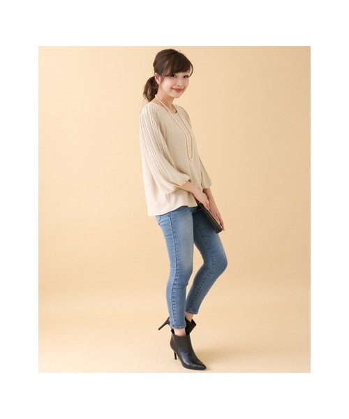 プリーツスリーブブラウス♡ロッソ URBAN RESEARCH ROSSO WOMEN（アーバンリサーチ ロッソ）の「【予約