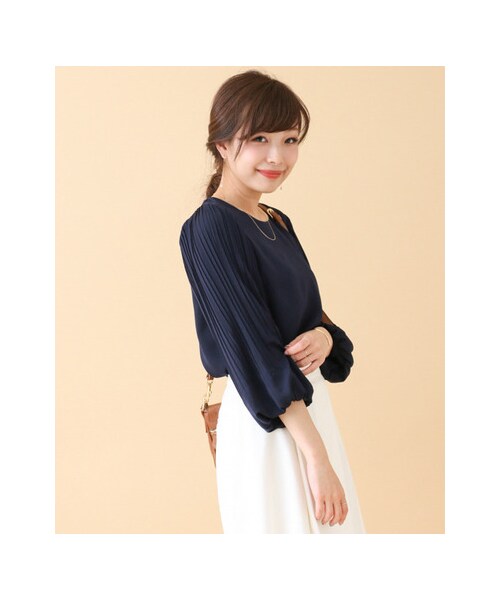 プリーツスリーブブラウス♡ロッソ URBAN RESEARCH ROSSO WOMEN（アーバンリサーチ ロッソ）の「【予約