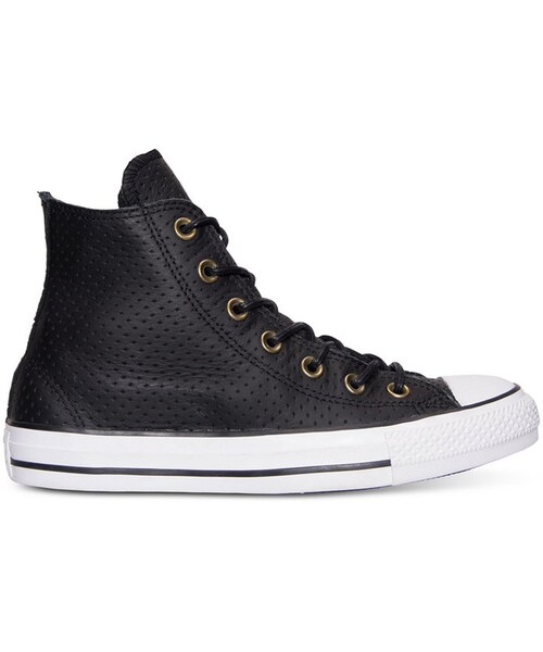 CONVERSE（コンバース）の「Converse Unisex Chuck Taylor Hi Craft Leather Casual Sneakers from Finish Line（スニーカー・レディース・Black・5/6/7/8/9/10）」の8枚目の写真