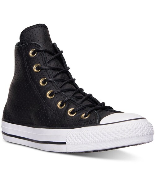 CONVERSE（コンバース）の「Converse Unisex Chuck Taylor Hi Craft Leather Casual Sneakers from Finish Line（スニーカー・レディース・Black・5/6/7/8/9/10）」の7枚目の写真