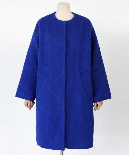 DHOLIC（ディーホリック）の「ステッチポイントノーカラーウールコート（その他アウター・レディース・ベージュ/グレー/ブルー・FREE）」の3枚目の写真