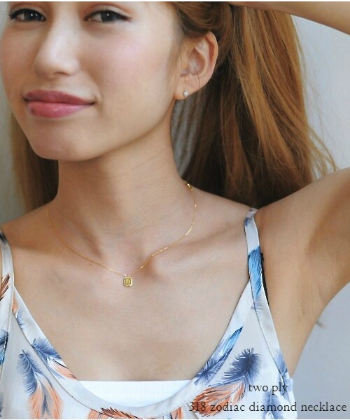 two ply（トゥープライ）の「トゥー プライ 318 ゾディアック 星座 ダイヤモンド ネックレス（ネックレス・レディース・ゴールド・40cm）」の3枚目の写真