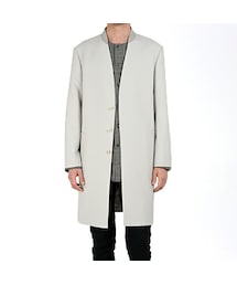 ジャケット・アウター LAD MUSICIAN COLLORLESS LONG COAT 2224304_27D2.jpg